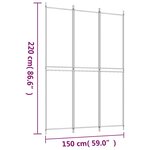 vidaXL Cloison de séparation 3 panneaux Marron 150x220 cm Tissu