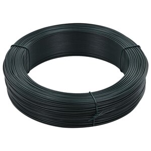 vidaXL Fil de liaison de clôture 250 m 2 3/3 8 mm Acier Vert noirâtre