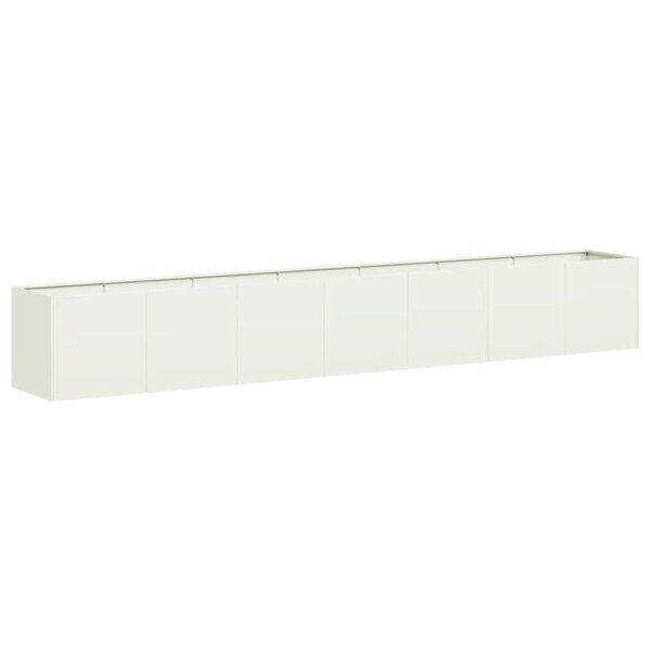 vidaXL Jardinière blanc 280x40x40 cm acier laminé à froid