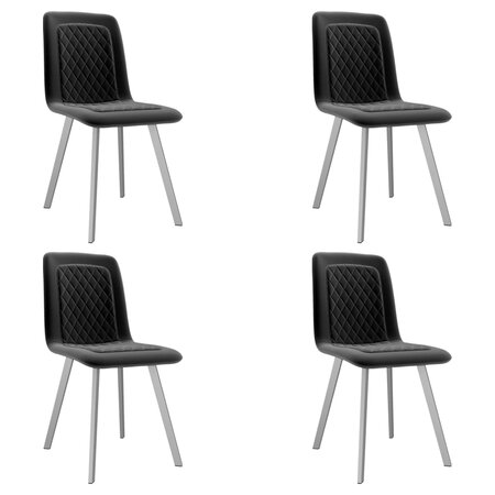 vidaXL Chaises à manger lot de 4 noir velours