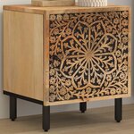 vidaXL Table de chevet 40x33x46 cm Bois de manguier solide