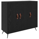 vidaXL Buffet Noir 90 x 34 x 80 cm Bois d'ingénierie