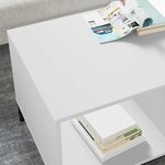vidaXL Table basse Blanc 90 x 49 x 46 cm Bois d'ingénierie