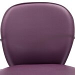 vidaXL Tabourets de bar avec accoudoir lot de 2 violet similicuir
