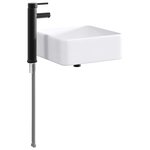 vidaXL Lavabo de salle de bains Noir Mat 36 5 x 36 5 x 13 cm métal