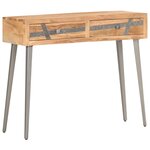 vidaXL Table console 90 x 30 x 75 cm Bois d'acacia massif