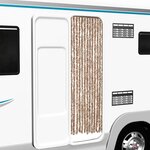 vidaXL Rideau anti-mouches beige et marron foncé 56x185 cm chenille