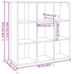 vidaXL Armoire à livres sonoma gris 98x29x97 5 cm
