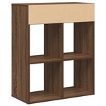 vidaXL Bibliothèque chêne marron 66x31x80 cm bois d'ingénierie