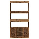 vidaXL Buffet haut vieux bois 92x33x180 cm bois d'ingénierie