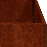 vidaXL Jardinière rouillé 120x40x40 cm acier inoxydable