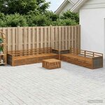 vidaXL Ensemble de canapés d'extérieur 9 Pièces Naturel