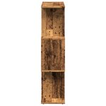 vidaXL Étagère séparatrice de pièce à 3 niveaux vieux bois 70x24x97 cm
