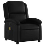 vidaXL Fauteuil de massage inclinable électrique noir similicuir