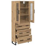 vidaXL Haut Armoire 2 Pièces Chêne artisanal Bois d'ingénierie
