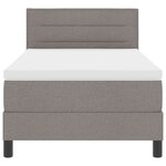 vidaXL Lit avec sommier et matelas taupe 90x200 cm en tissu