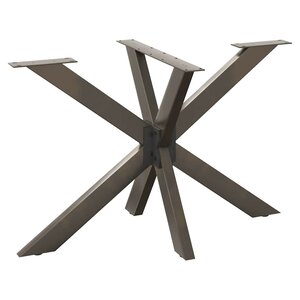 vidaXL Pied de table à manger en forme d'araignée noir 120 x 68 x (72-73) cm acier