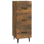 vidaXL Buffet Chêne fumé 34 5x34x90 cm Bois d'ingénierie