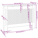 vidaXL Cache-radiateur noir 112x19x81 5 cm MDF