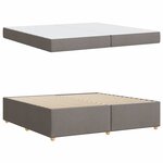 vidaXL Cadre de lit avec matelas Taupe 200 x 200 cm tissu
