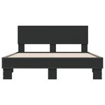 vidaXL Cadre de lit sans matelas noir 140x190 cm