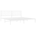 vidaXL Cadre de lit métal avec tête de lit blanc 200x200 cm