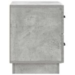vidaXL Cabinet de chevet 2 Pièces Gris béton 43 x 34 5 x 44 5 cm