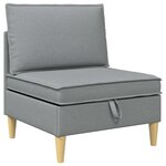 vidaXL Ensemble de meubles pour le salon 4 Pièces Gris clair Tissu