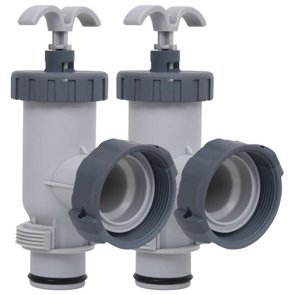vidaXL Vannes à piston de piscine 2 Pièces