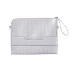 Grande Pochette Zippée Pour Ordinateur 14'' - Gris - 100  Cuir - Homme - Ordinateur - Renfort En Mousse - Double Porté - Draeger paris