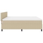 vidaXL Lit à Ressorts avec Matelas Vert Clair Gris 200x200 cm Tissu en Velours Côtelé