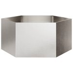 vidaXL Jardinière hexagone 104x90x45 cm acier inoxydable