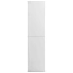 vidaXL Garde-robe Blanc brillant 100x50x200 cm Bois d'ingénierie