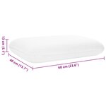 vidaXL Coussin de sommeil Uni Blanc 60 x 40 x 13 cm