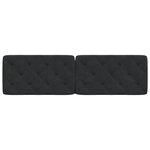 vidaXL Coussin de tête de lit noir 180 cm velours