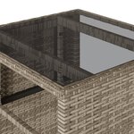 vidaXL Ensemble de bistro 3 Pièces avec coussins beige résine tressée