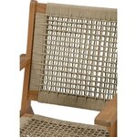 Fauteuil de jardin bas en bois d'Acacia FSC et en corde - Beige Kaki