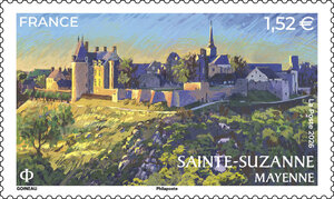 Timbre - Sainte-Suzanne - Mayenne - Lettre Verte
