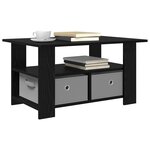 vidaXL Table basse Chêne noir 77 x 55 x 42 cm Bois d'ingénierie