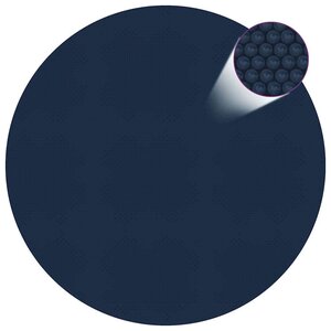 vidaXL Film solaire de piscine flottant PE 527 cm Noir et bleu