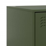 vidaXL Tables de chevet 2 Pièces vert olive 34 5x39x62 cm acier
