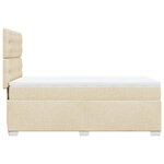 vidaXL Sommier à lattes de lit avec matelas Crème 80x200 cm Tissu