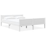 vidaXL Cadre de lit sans matelas bois de pin massif blanc 120x200 cm
