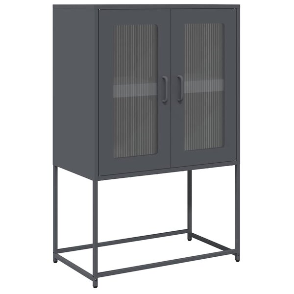 vidaXL Buffet haut anthracite 68x39x107 cm acier