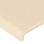 vidaXL Tête de lit avec oreilles Crème 83x16x78/88 cm Tissu