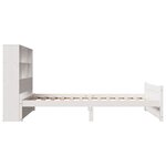 vidaXL Lit bibliothèque sans matelas blanc 90x190cm bois de pin massif