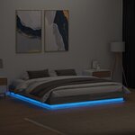 vidaXL Cadre de lit avec lumières LED sonoma gris 180x200 cm