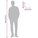 vidaXL Miroir mural Noir Ø 20 cm Rond