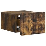 vidaXL Cabinet de chevet mural Chêne fumé 33 x 34 5 x 24 cm