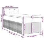 vidaXL Sommier à lattes de lit et matelas Rose 80x200 cm Velours